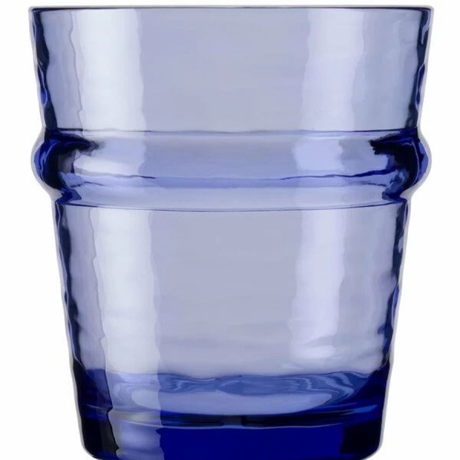 Reusable Plastic Beverageware * | Libbey Infinium Wake 12 Oz. Tidal Blue Tritan Plastic Stackable Rocks / Double Old Fashioned Glass 12/Case