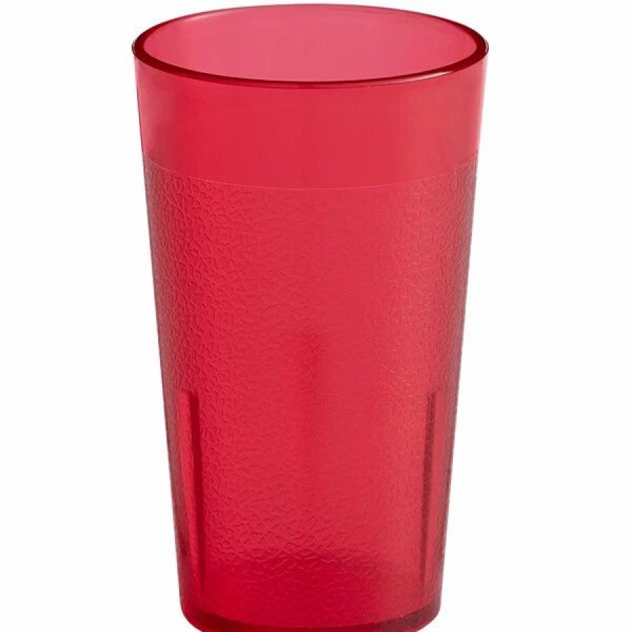 Reusable Plastic Beverageware * | Choice 5 Oz. Red San Plastic Pebbled Tumbler 12/Pack