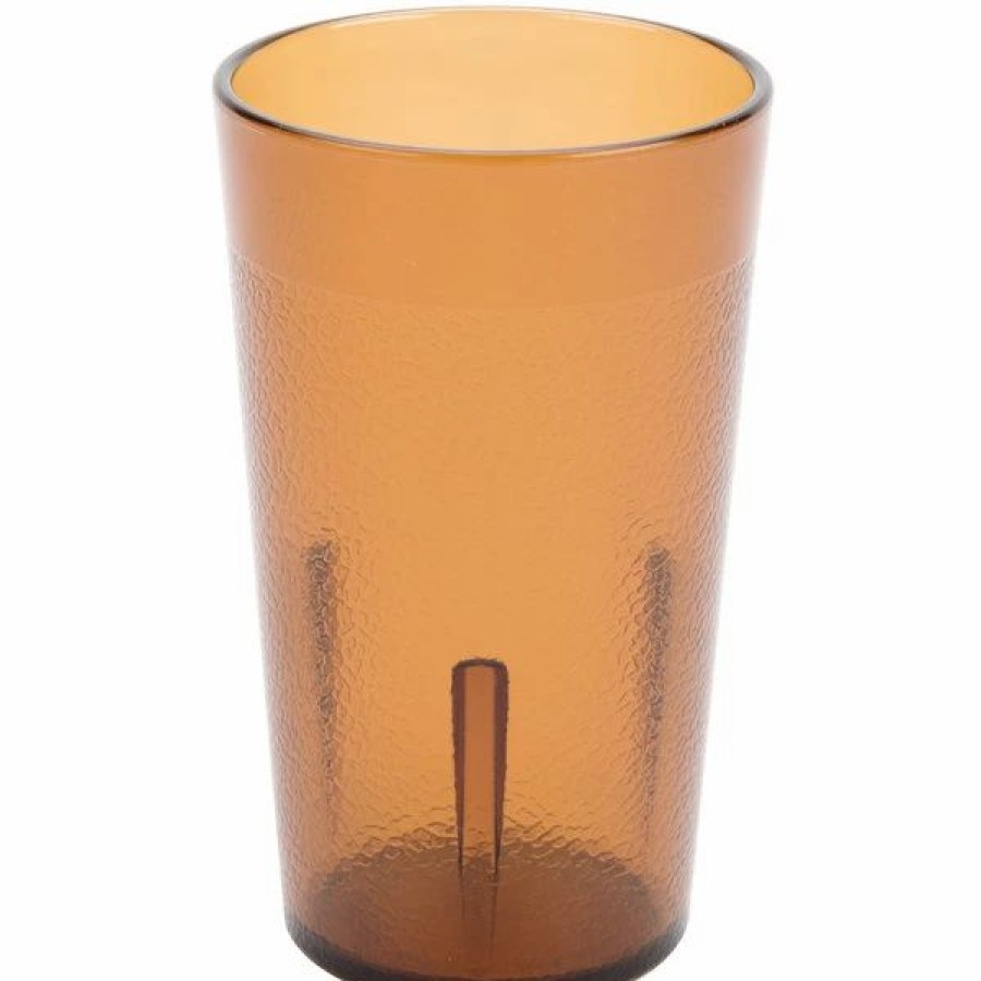 Reusable Plastic Beverageware * | Cambro 500P2153 Colorware 5.2 Oz. Amber Customizable San Plastic Tumbler 24/Case