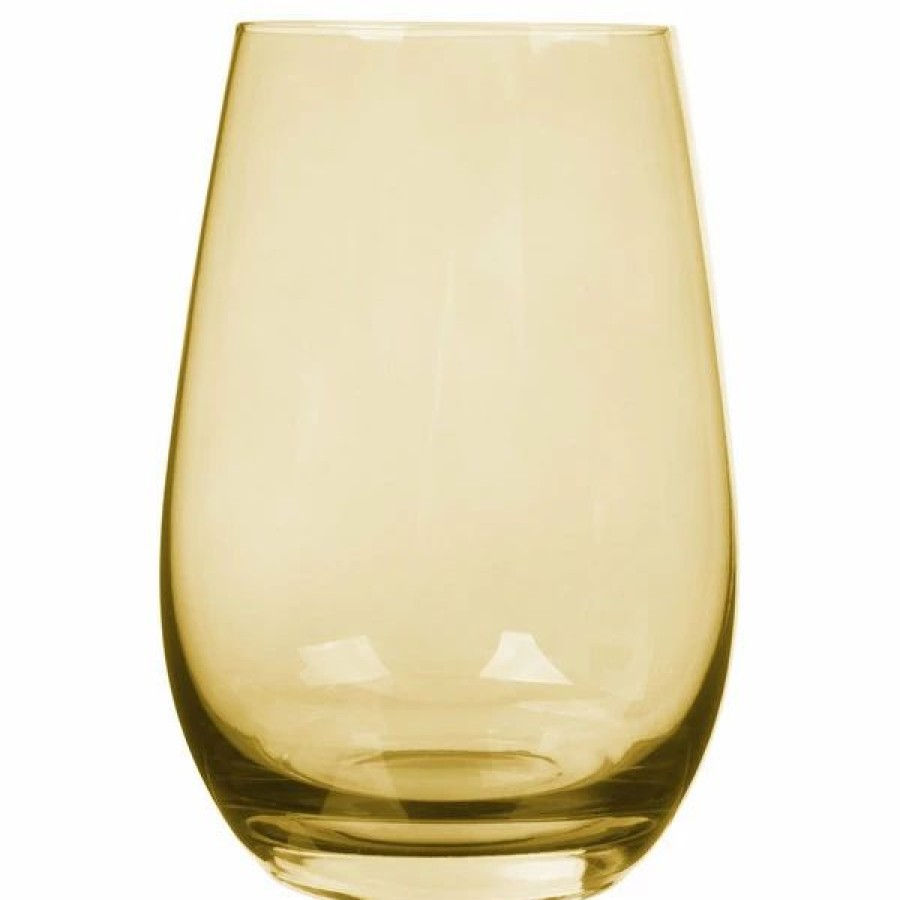 Glassware * | Stolzle S3527312E Elements 16.5 Oz. Amber Stemless Wine Glass / Tumbler 24/Case