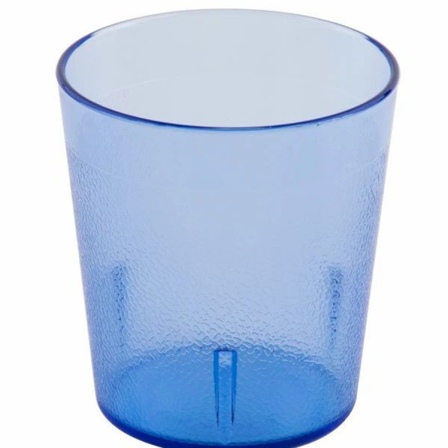 Reusable Plastic Beverageware * | Cambro 900P401 Colorware 9.7 Oz. Slate Blue Customizable San Plastic Tumbler 72/Case