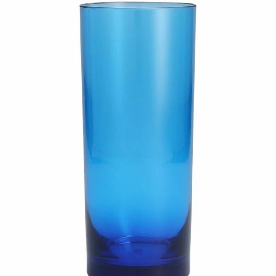 Reusable Plastic Beverageware * | Fortessa Tableware Solutions Fortessa Outside 16 Oz. Blue Tritan Plastic Beverage Glass 24/Case