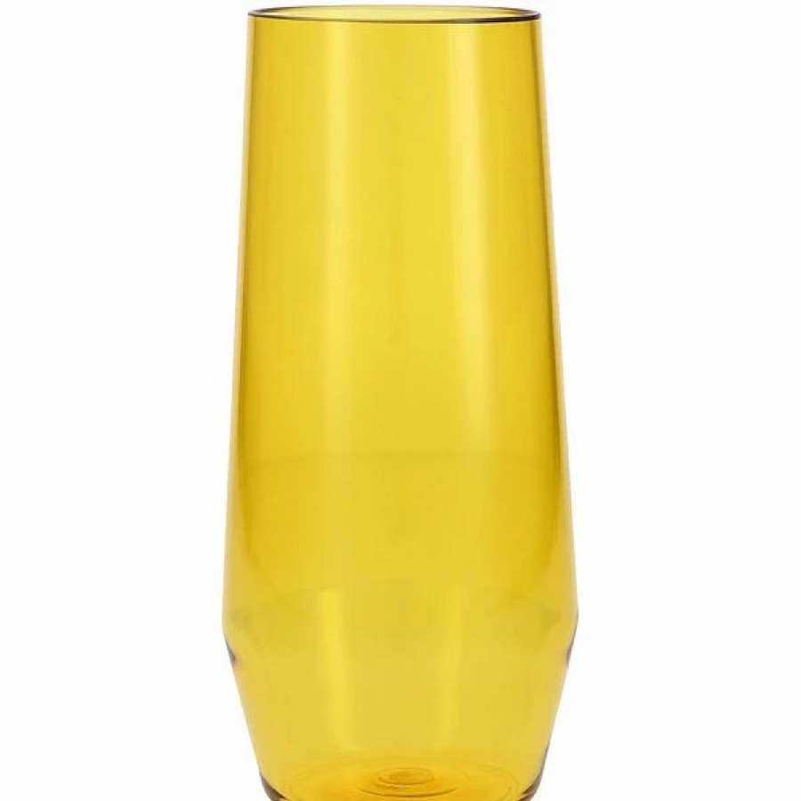 Reusable Plastic Beverageware * | Fortessa Tableware Solutions Fortessa Sole 18 Oz. Yellow Sun Tritan Plastic Beverage Glass 12/Case