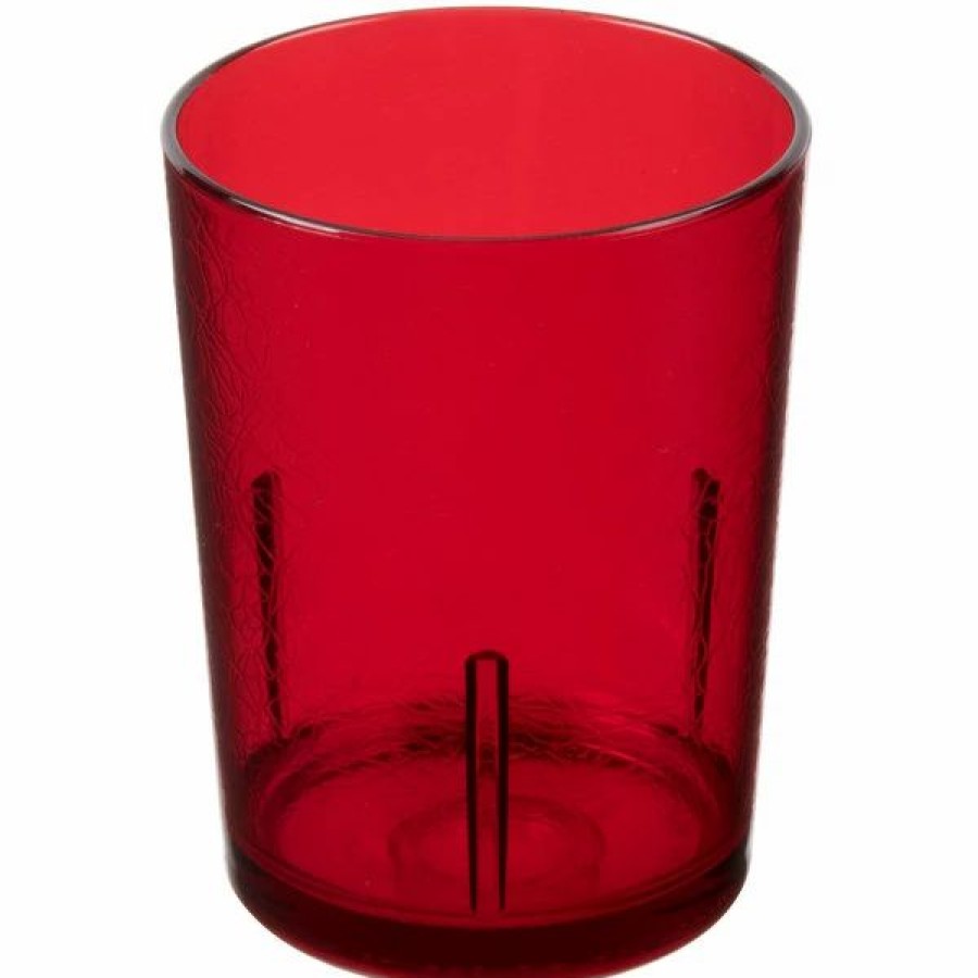 Reusable Plastic Beverageware * | Cambro D14156 Del Mar 14 Oz. Ruby Red Customizable San Plastic Tumbler 36/Case