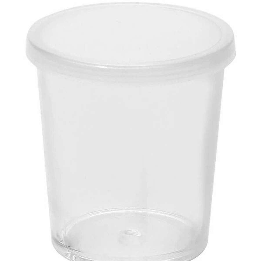 Reusable Plastic Beverageware * | American Metalcraft 2 Oz. Reusable Clear Plastic Cup With Lid Pmc2 12/Pack