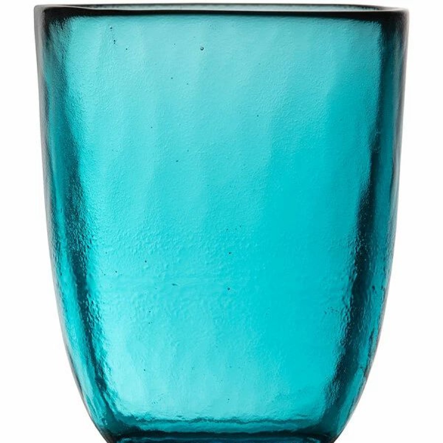 Novelty & Specialty Beverageware * | Fortessa Tableware Solutions Fortessa Los Cabos 10 Oz. Lagoon Blue Glass Tumbler 4/Case