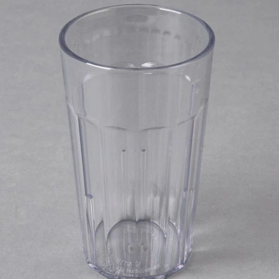 Reusable Plastic Beverageware * | Cambro Nt10152 Newport 10 Oz. Clear Customizable San Plastic Tumbler 36/Case