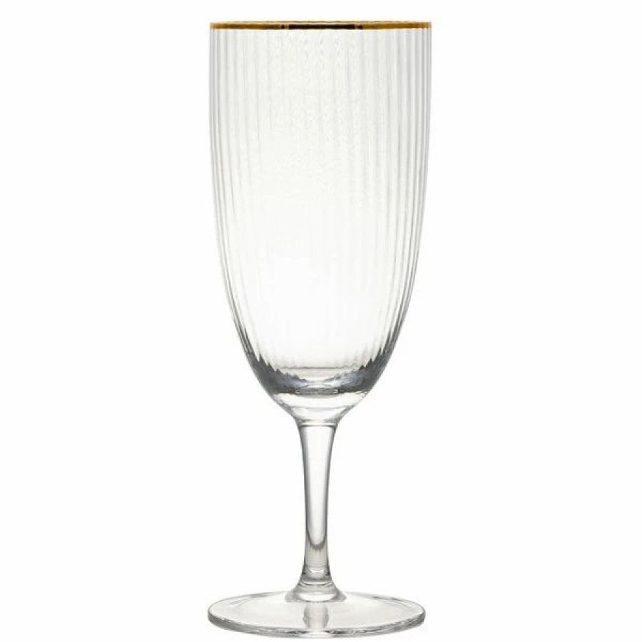 Glassware * | 10 Strawberry Street Markle 16 Oz. Gold Rimmed Water Goblet 4/Pack