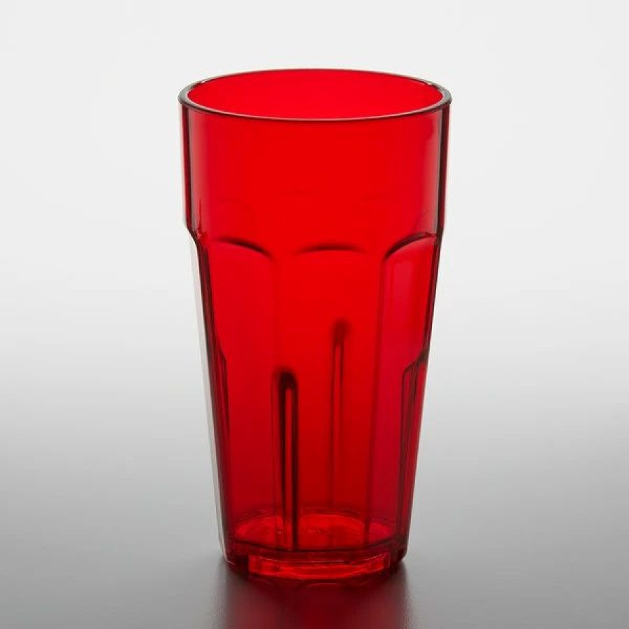 Reusable Plastic Beverageware * | Get Enterprises Get 9920-1-R Bahama 20 Oz. Red Customizable San Plastic Tumbler 72/Case