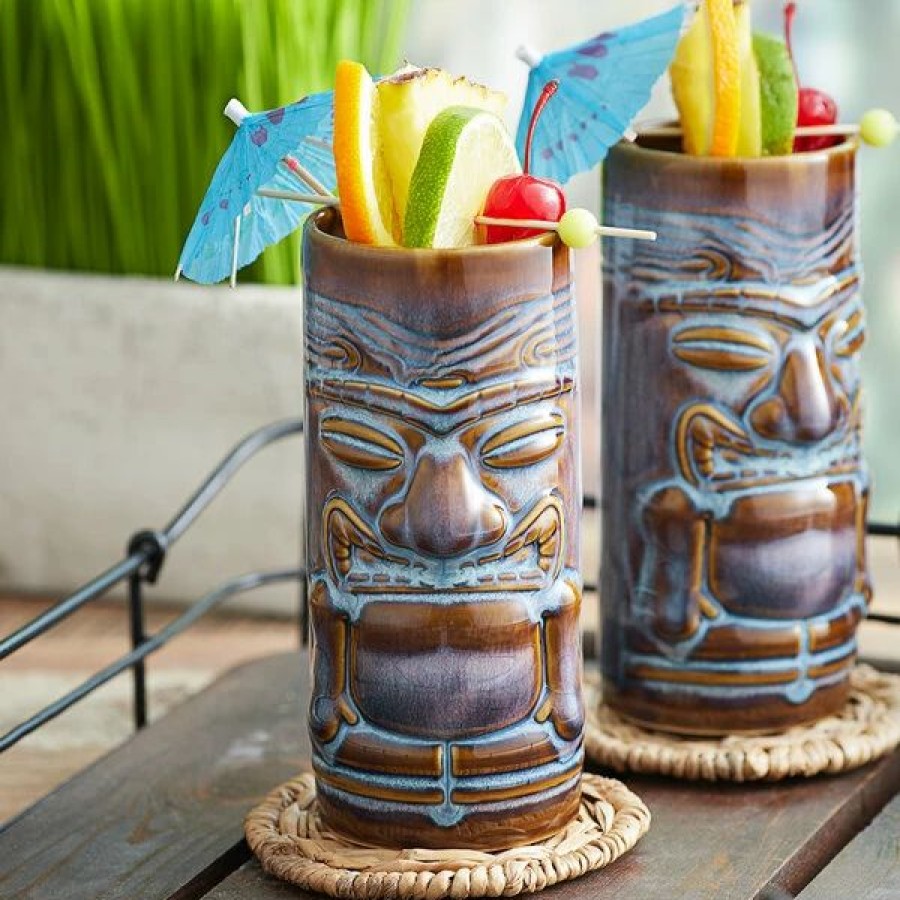 Glassware * | Tuxton Gz3-160 Glacier 16 Oz. Ceramic Tiki Mug 12/Pack