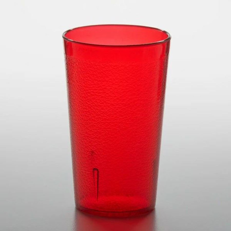 Reusable Plastic Beverageware * | Get Enterprises Get 6695-1-R 9.5 Oz. Red Customizable San Plastic Pebbled Tumbler 72/Case