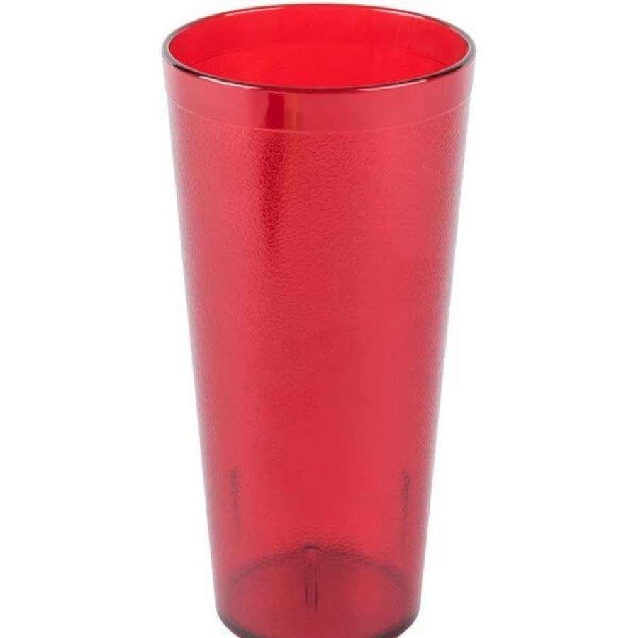 Reusable Plastic Beverageware * | Carlisle 522410 Stackable 24 Oz. Ruby San Plastic Tumbler 6/Pack