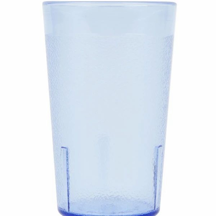 Reusable Plastic Beverageware * | Cambro 800P401 Colorware 7.8 Oz. Slate Blue Customizable San Plastic Tumbler 6/Pack