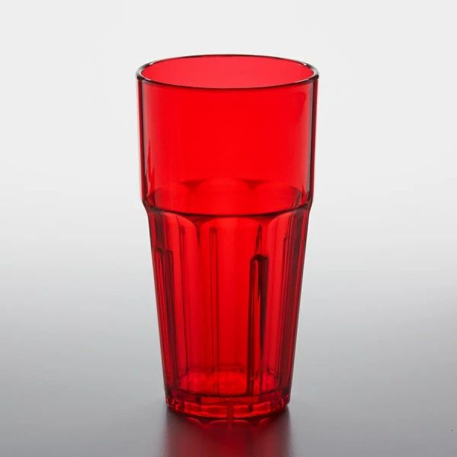 Reusable Plastic Beverageware * | Get Enterprises Get 9916-1-R Bahama 16 Oz. Red Customizable San Plastic Tumbler 72/Case