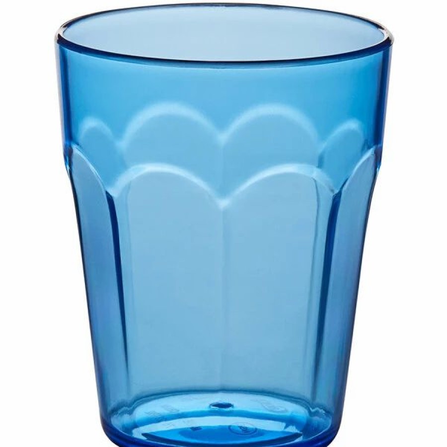 Reusable Plastic Beverageware * | Choice 12 Oz. Blue San Plastic Paneled Tumbler 12/Pack