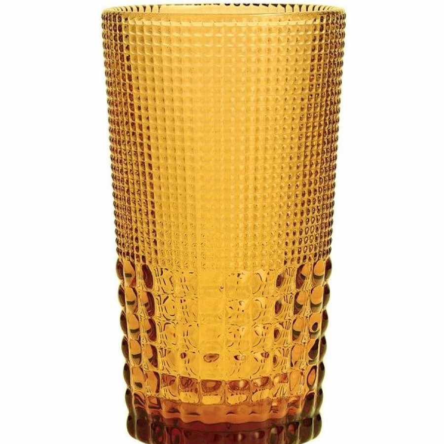 Novelty & Specialty Beverageware * | Fortessa Tableware Solutions Fortessa Malcolm 15 Oz. Amber Beverage Glass 24/Case