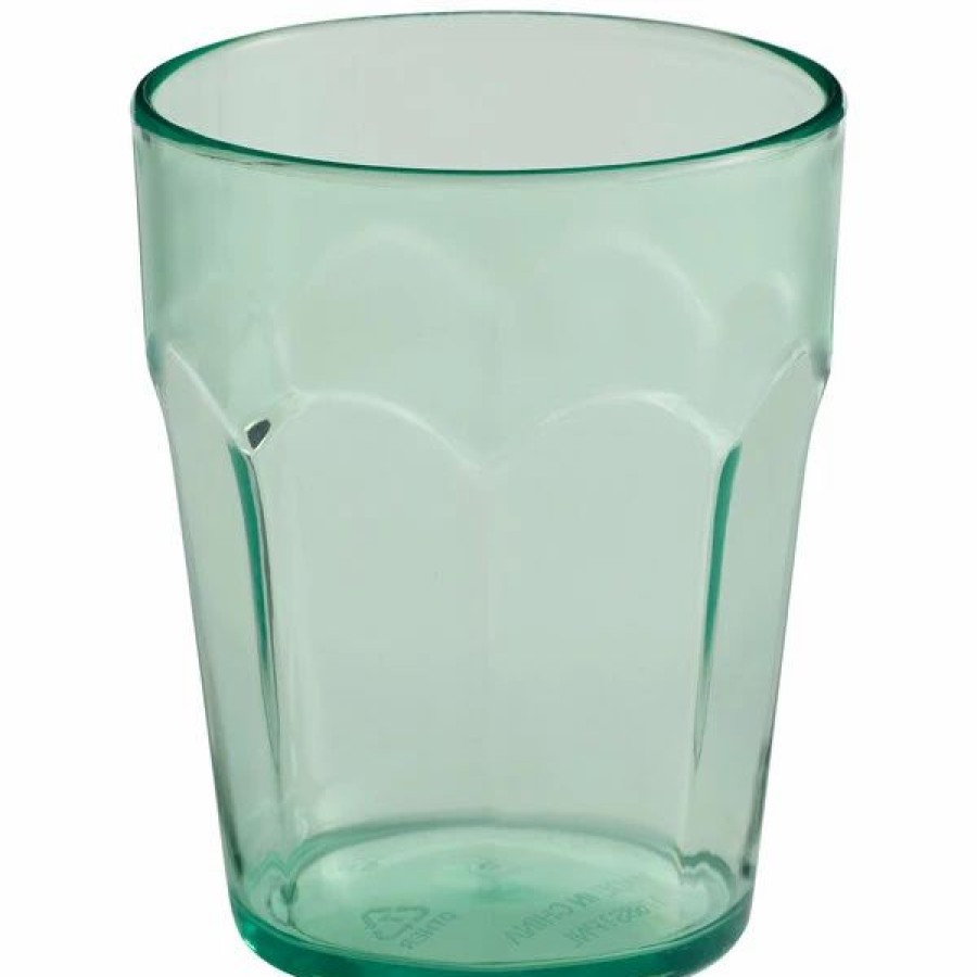 Reusable Plastic Beverageware * | Choice 8 Oz. Green San Plastic Paneled Tumbler 12/Pack