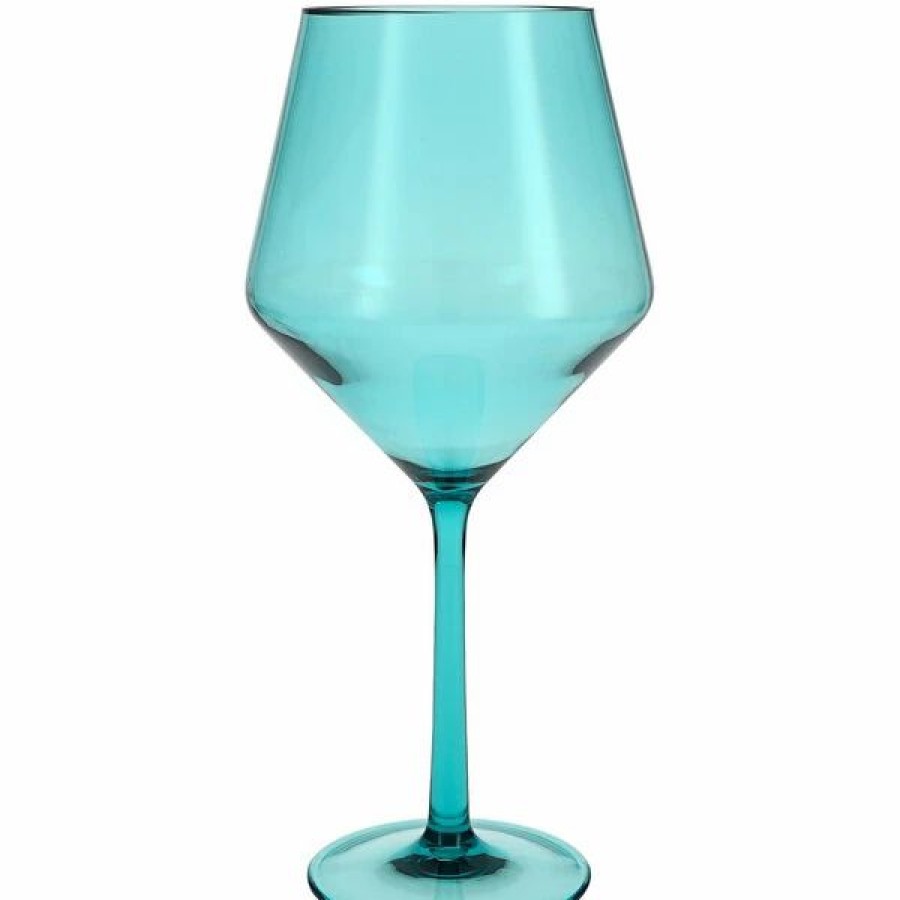 Reusable Plastic Beverageware * | Fortessa Tableware Solutions Fortessa Sole 22 Oz. Aqua Sky Tritan Plastic Red Wine Glass 12/Case