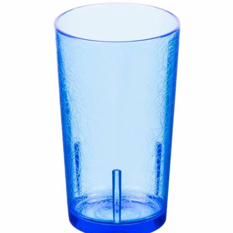 Reusable Plastic Beverageware * | Cambro D12608 Del Mar 12 Oz. Sapphire Blue Customizable San Plastic Tumbler 36/Case