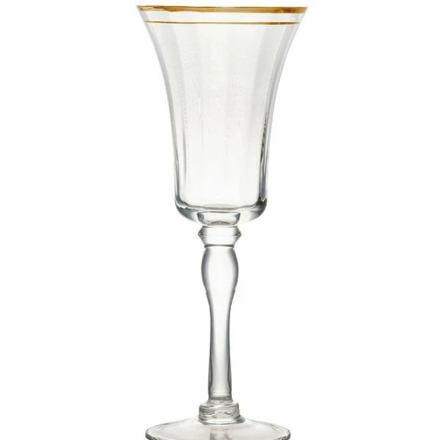 Glassware * | 10 Strawberry Street Kate 10 Oz. Gold Rimmed Red Wine Glass 4/Pack